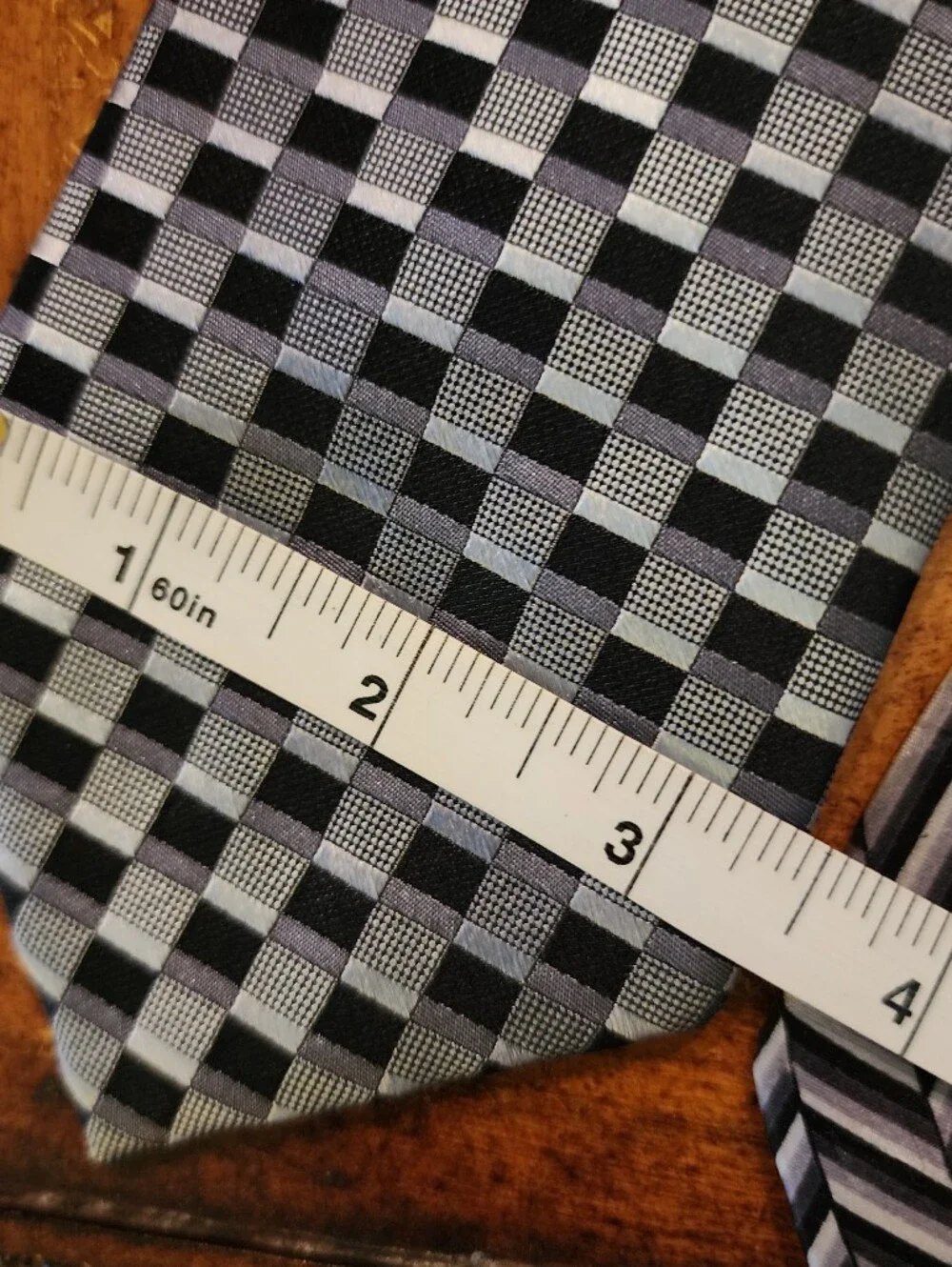 3pc Men’s 100% Silk Tie Lot Honors Puritan Arrow Black Gray Geometric